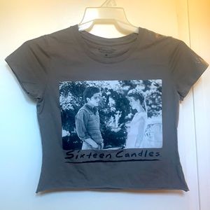 90s Vintage sixteen candles crop size medium gray and white